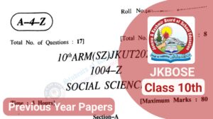 JKBOSE Class 10th Previous Year Papers