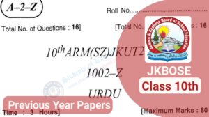 JKBOSE Class 10th Previous Year Papers