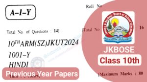 JKBOSE Class 10th Previous Year Papers